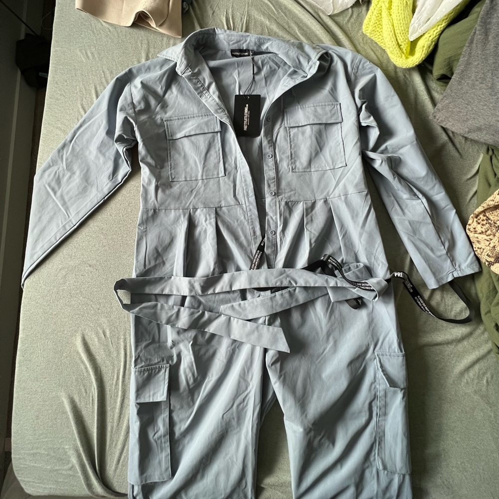 Pretty little thing blue jumpsuit